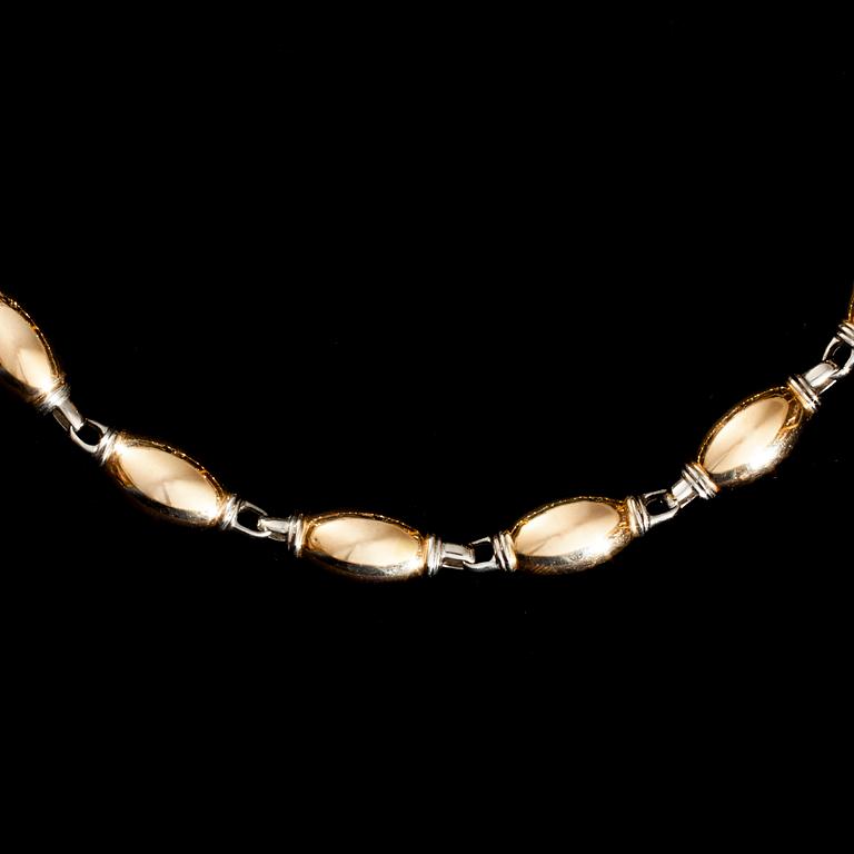 COLLIER, 18K gult och vit guld. Italienska stämplar. Vikt 58,2 g.