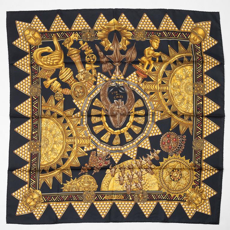 Hermès, scarf, "L'Or des Chefs".