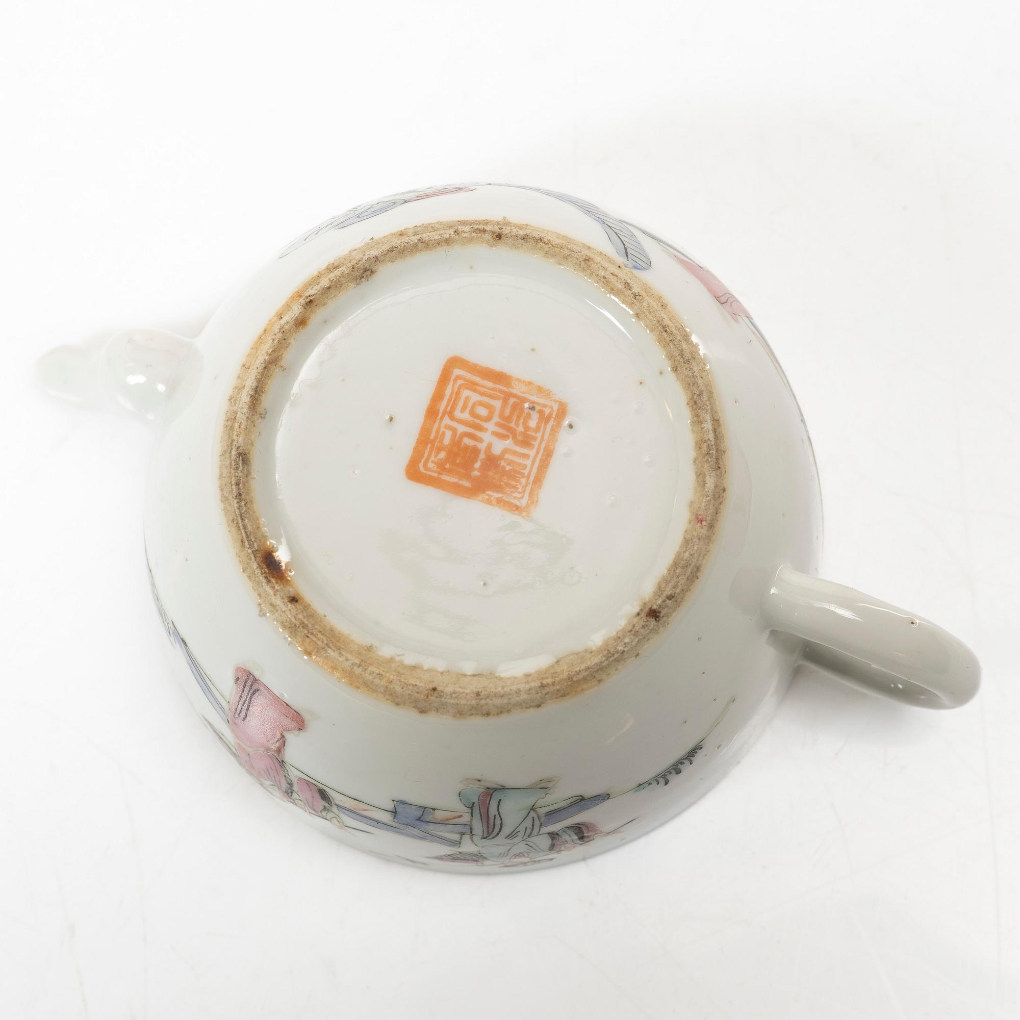 Servisdelar, 6 st, porslin, Kina, 1900-talets början.