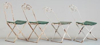 TRÄDGÅRDSMÖBLER, 7 delar, omkr 1900-talets mitt.