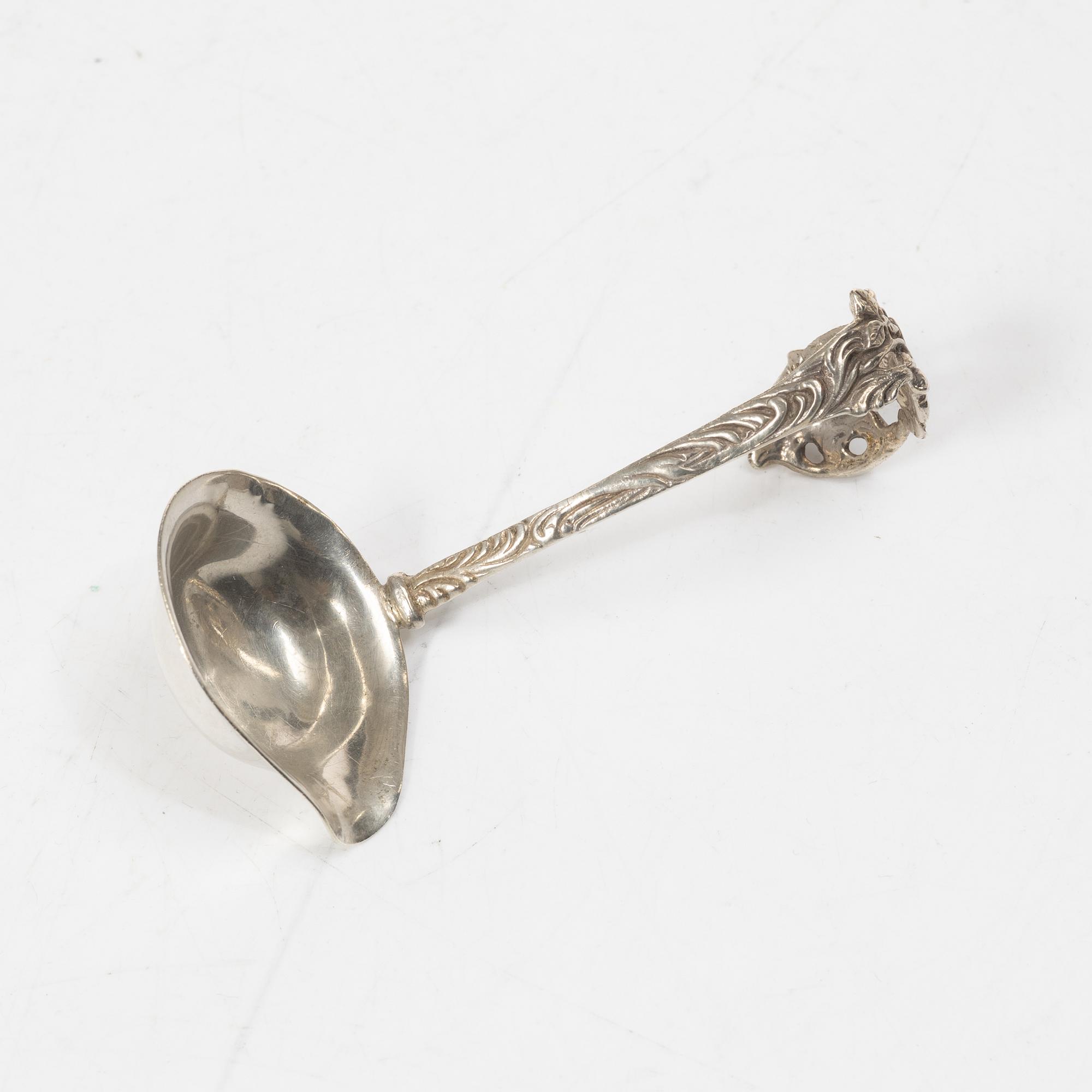 Sauce boat, silver, Rococo style, Swedish import mark, first half of the 20th century.