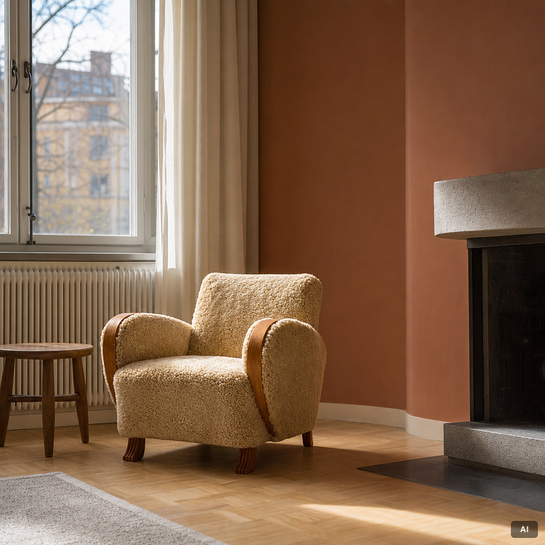 Armchairs, functionalism, 1930s/40s.