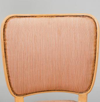 CARL-AXEL ACKING, attributed to. Eight beech chairs from Nordiska Kompaniet, mid 20th Century.