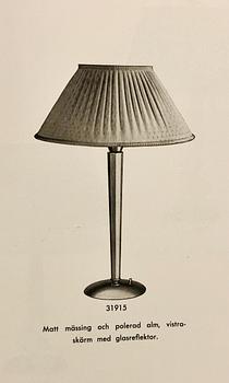 Bertil Brisborg, bordslampor 1 par, modell "31915", Nordiska Kompaniet, 1940-50-tal.