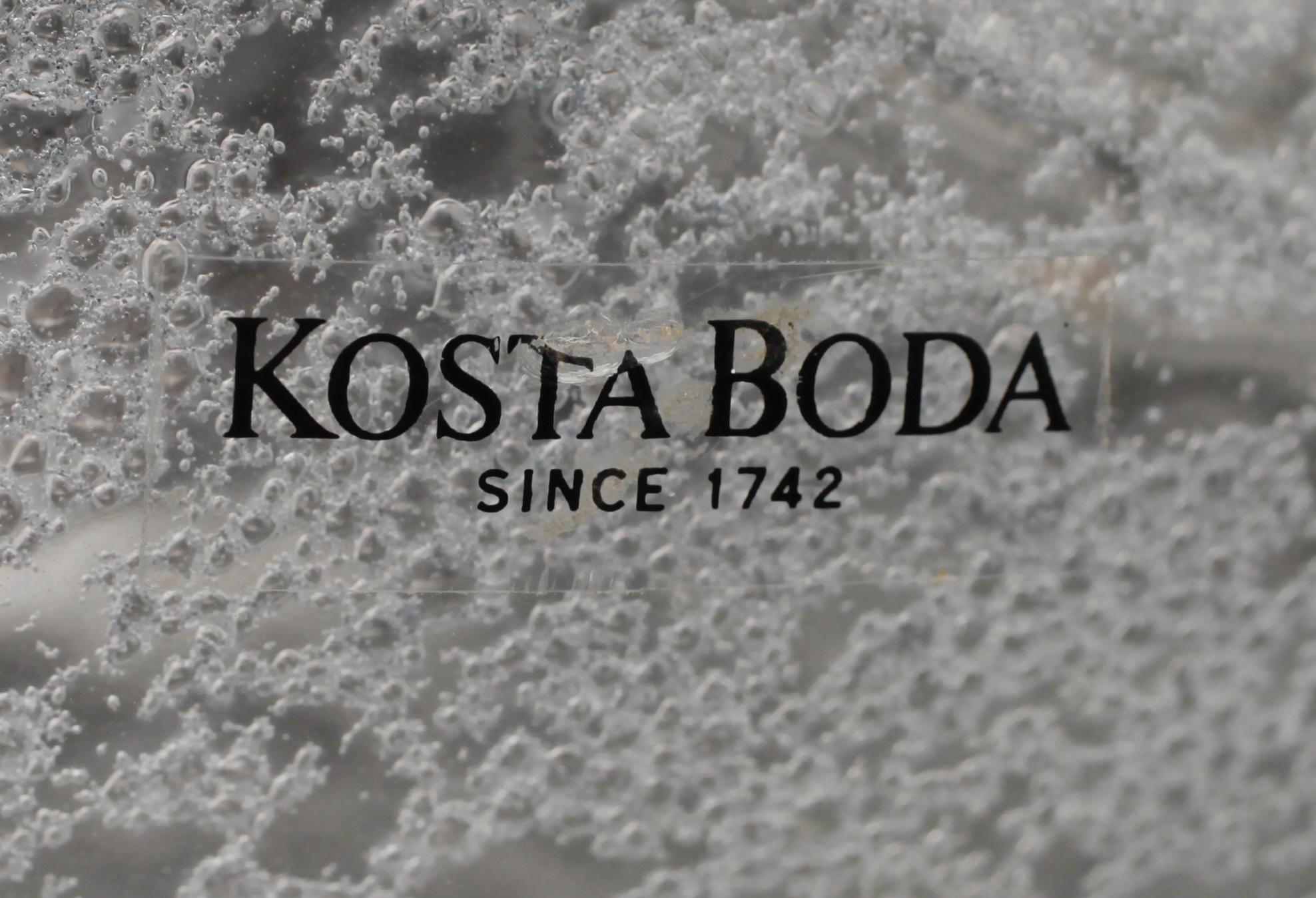 SKÅL SAMT SKULPTUR, glas, Monica Backström, Kosta Boda.