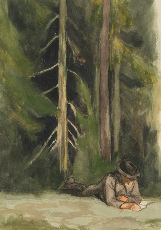 Santeri Salokivi, A Reading Moment in Forest.