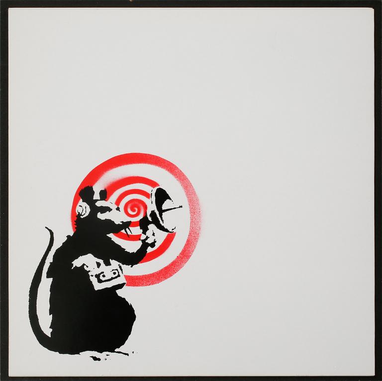 BANKSY, skivomslag, serigrafi, "Radar rat", limited edition 500, ej signerad.