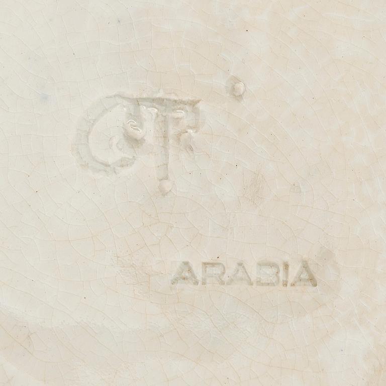 Gerda Thesleff, bowl, stoneware, signed GT Arabia.