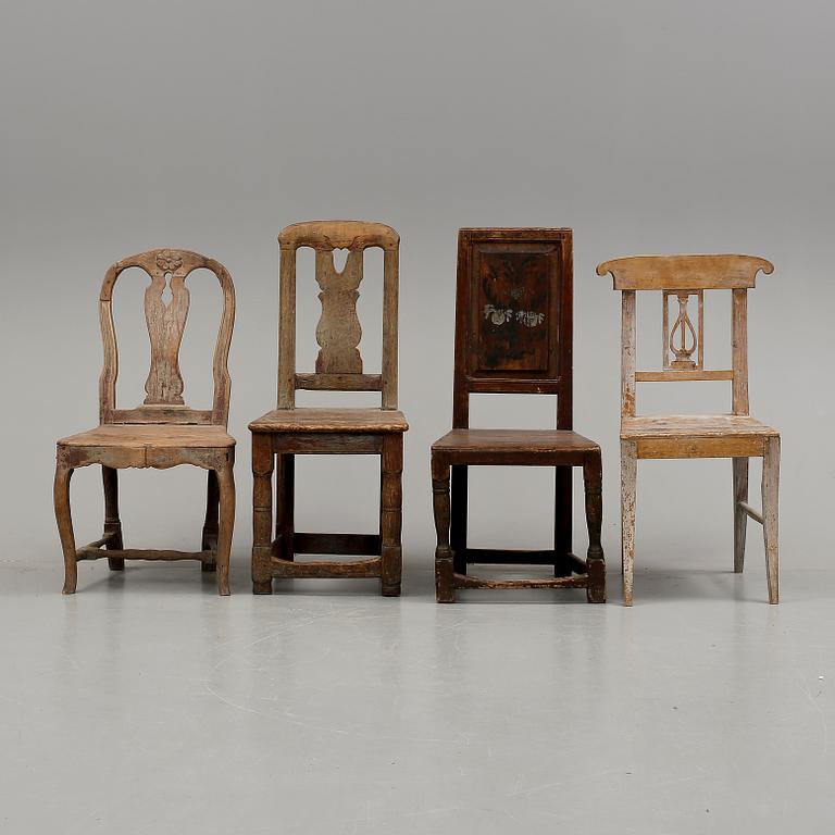 STOLAR, 4 st. Allmoge, 1700/1800-tal.