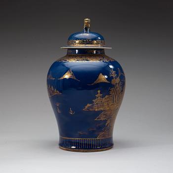 URNA med LOCK, kompaniporslin. Qingdynasty, Qianlong (1736-95).