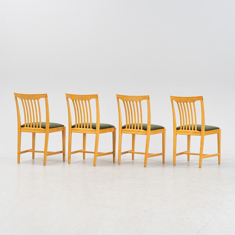 Svante Skogh, four birch 'Vindö' chairs, second half of the 20th century.