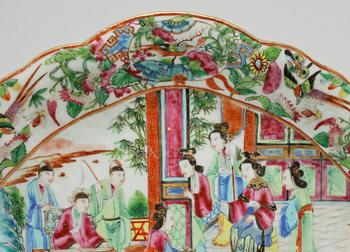 PARTI PORSLIN, 4 delar, Kanton, Kina, 1800-talets andra hälft.