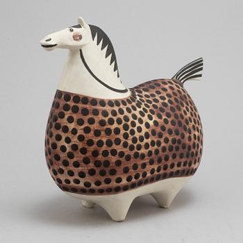 STIG LINDBERG, skulptur, stengods, "Springare", Gustavsberg studio.