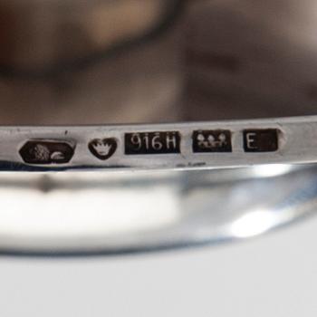 LJUSSTAKAR, ett par, silver, Bertel Gardberg, sign. BG, Kultakeskus, Tavastehus 1958. Tot.vikt 150 g.