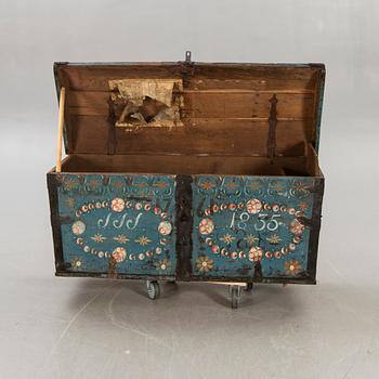 A Swedish painted coffin dated 1835.