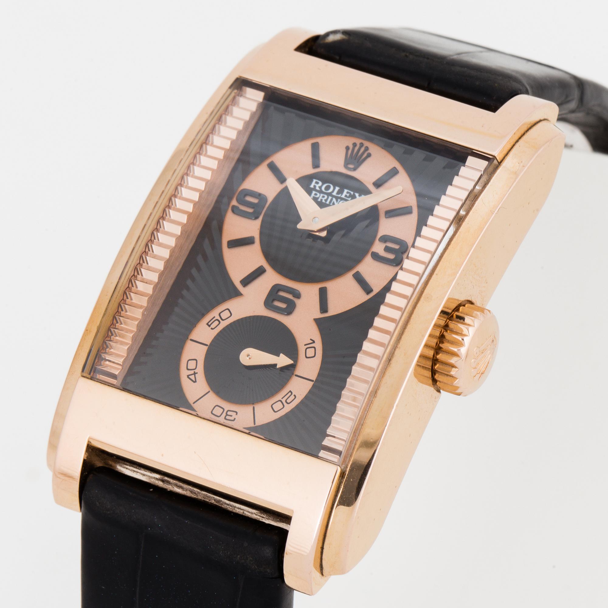 ROLEX, Cellini, Prince, Chronometer, wristwatch, 26,5 x 36 (44) mm.