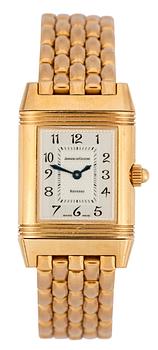 803. Jaeger-LeCoultre - Reverso, manual. Gold / gold with diamonds. 21 x 21mm. approx 1995.