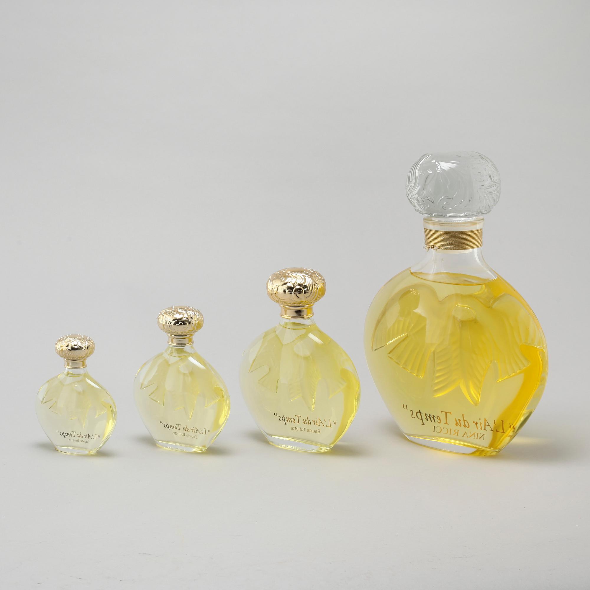 NINA RICCI, factices, "L´Air du Temps", five perfumebottles.