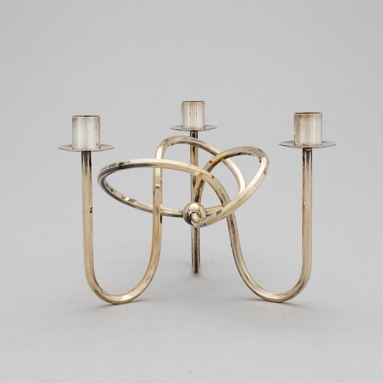 JOSEF FRANK, kandelaber, försilvrad, "Vänskapsknuten", Svenskt Tenn.