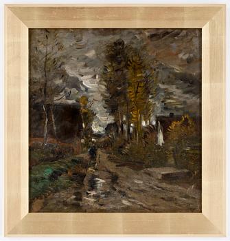 WILHELM VON GEGERFELT, tillskriven, olja på pannå, enligt lapp a tergo utförd 1876.