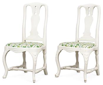 966. A pair of Swedish Rococo chairs.