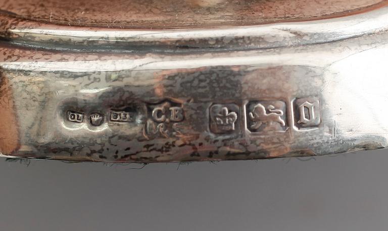 LJUSSTAKAR, 1 par, silver, Sheffield 1906 samt finska stämplar.