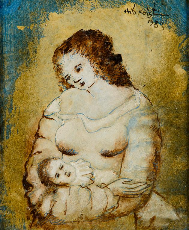 Unto Koistinen, Mor och barn.