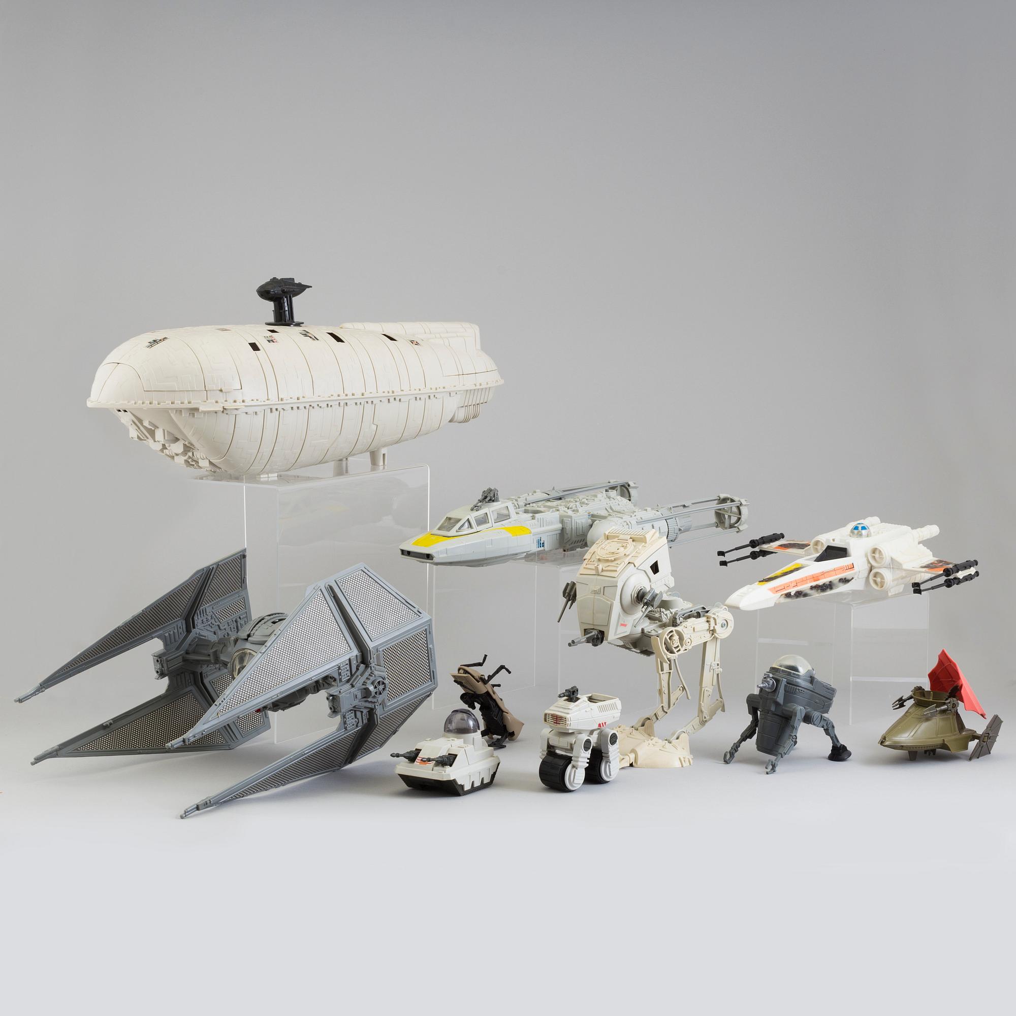 STAR WARS, fordon 10 st, Kenner och Palitoy, 1970-/90-tal.