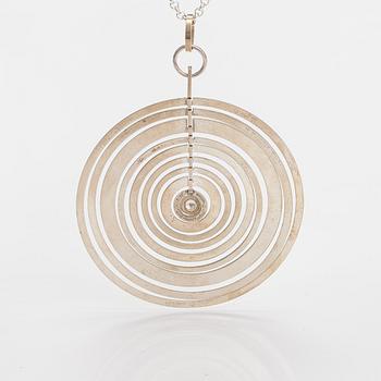 Tapio Wirkkala, "Silver moon", a sterling silver pendant. Westerback, Helsinki 1971.