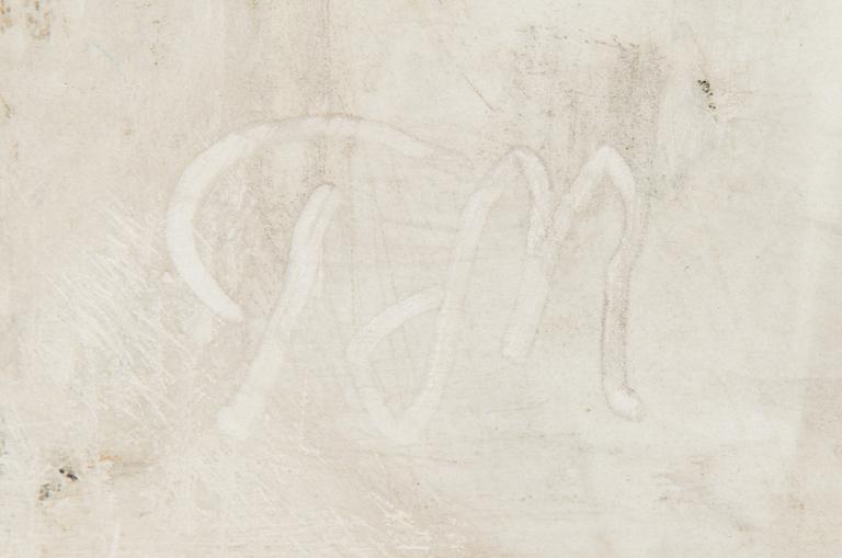 Toini Muona, A stoneware relief for Arabia, signed TM Arabia.
