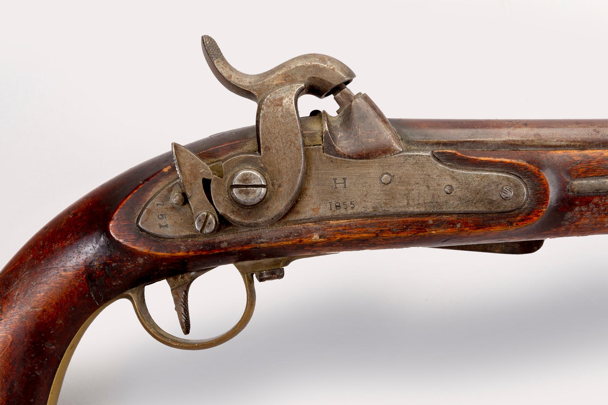 A Swedish percussion pistol, for the Armed Forces, 1854 Navy pattern.
