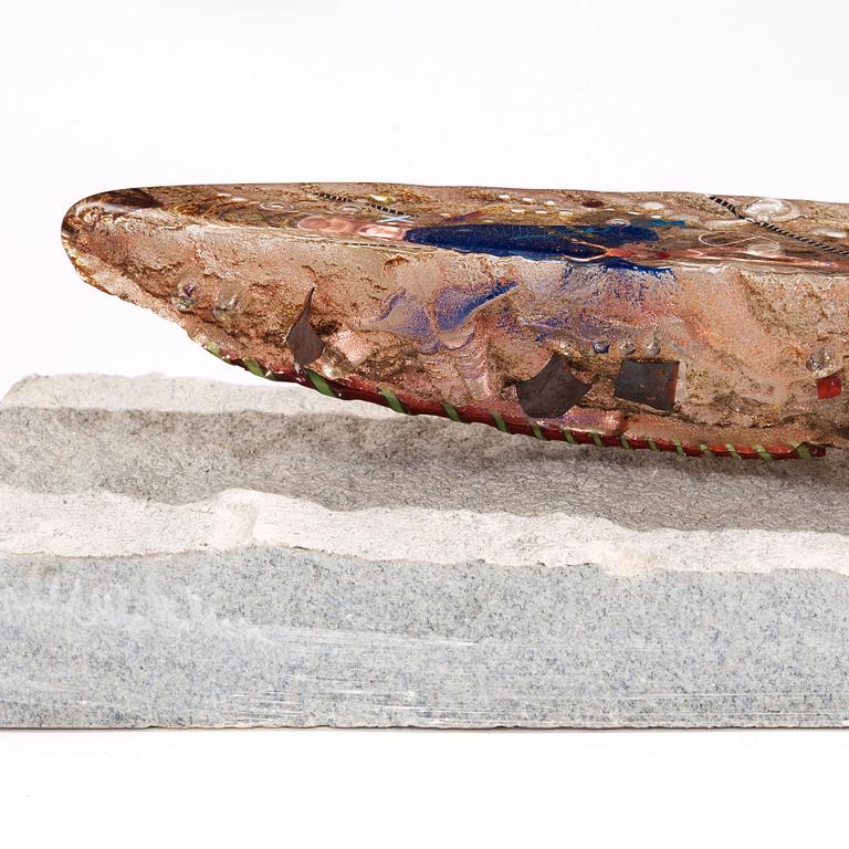 Bertil Vallien, a sand cast glass sculpture, Kosta Boda, Sweden 1988.