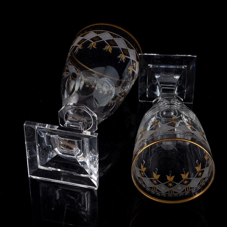 A part Kosta Junior glass service, 20th Century. (24 pieces).