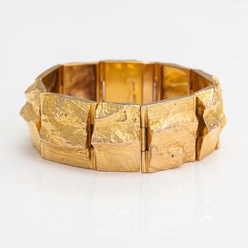 Björn Weckström, Armband "Gyllene ström", 14K guld. Lapponia 1970.