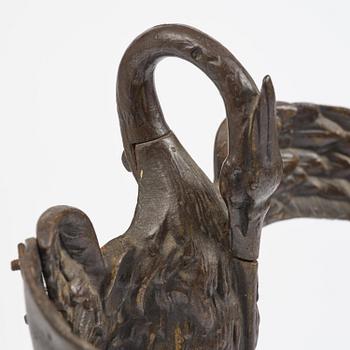 A French cast-iron umbrella stand, late 19th century.