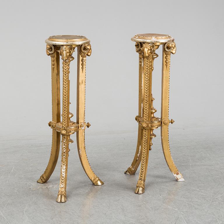 A pair of Empire style girlandoles, 20th Century.