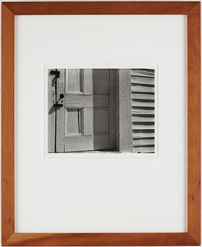 Edward Weston, "Church Door, Hornitus, California, 1940".