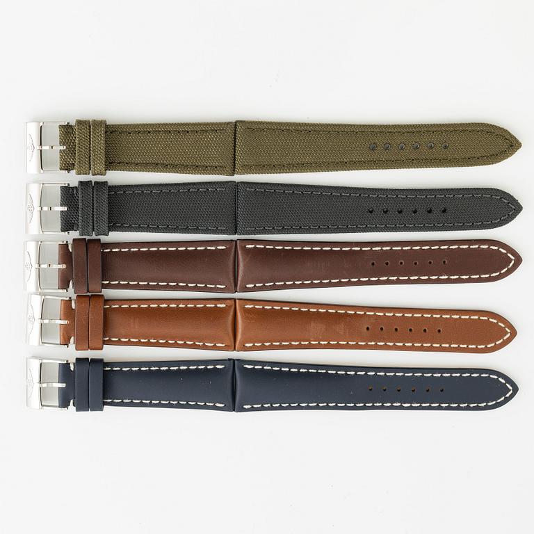 Collection of watch straps, 5 pcs, Breitling.