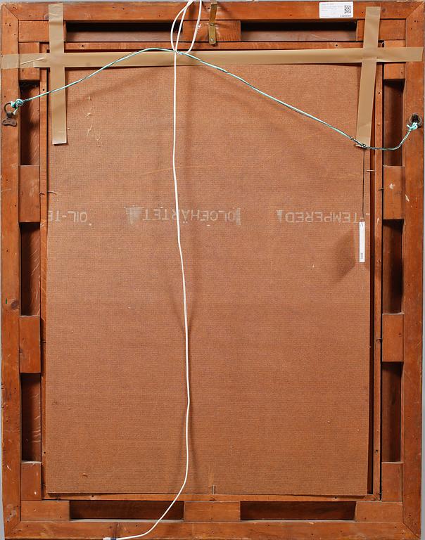 OKÄND KONSTNÄR, olja på pannå, signerad Cox, 1900-tal.