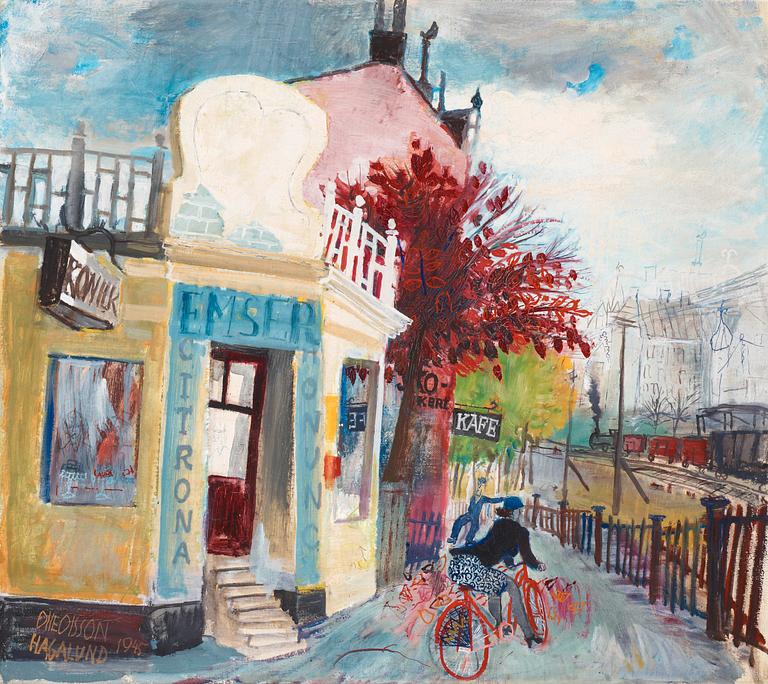 Olle Olsson-Hagalund, "Den röda cykeln" (The red bicycle).