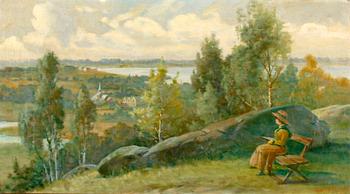 IDA TÖRNSTRÖM, olja på duk. Sign.