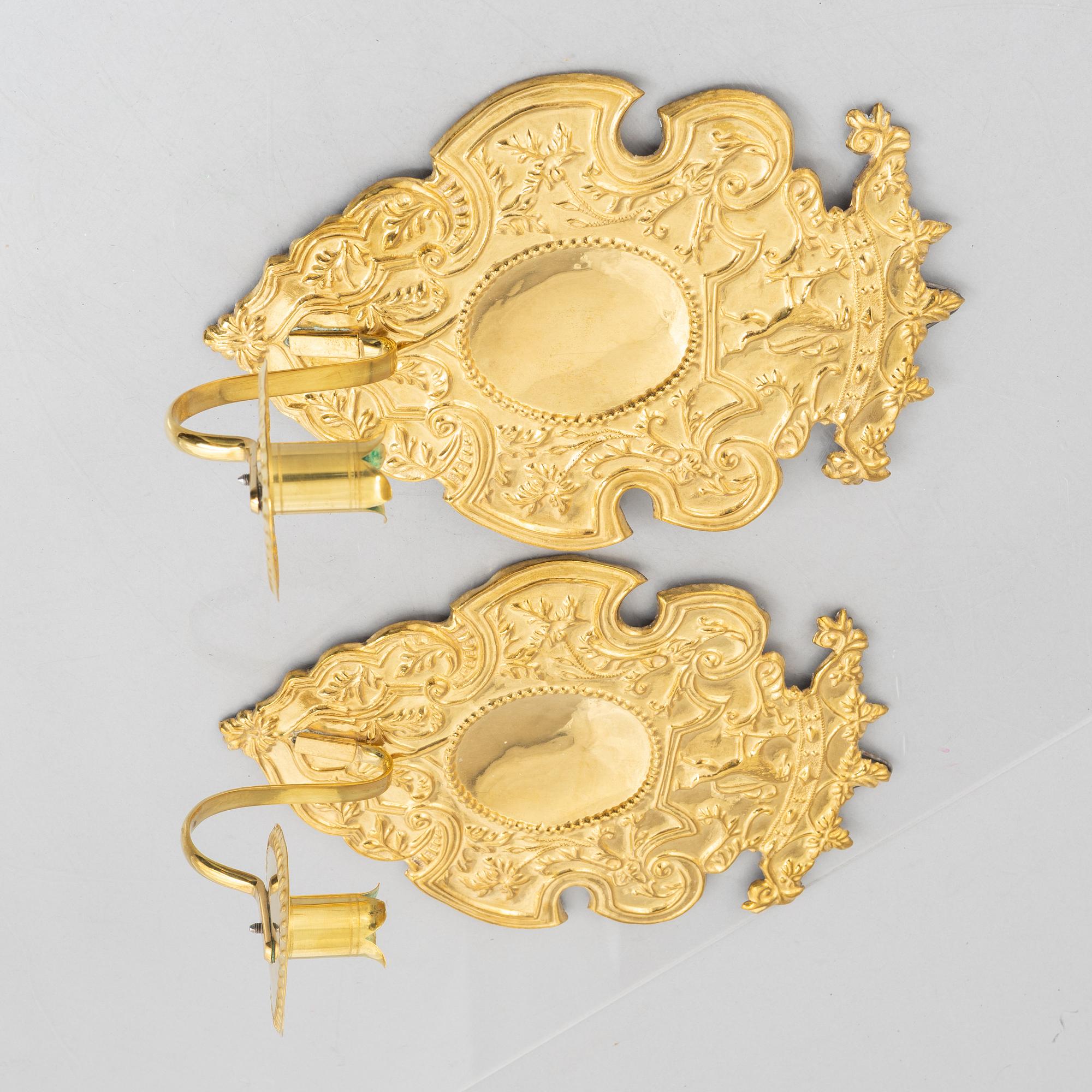 A pair of wall sconces, late 19th century.
