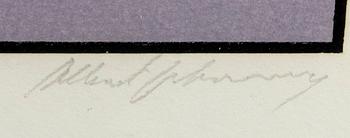 Albert Johansson, etching, signed and numbered 28/90.