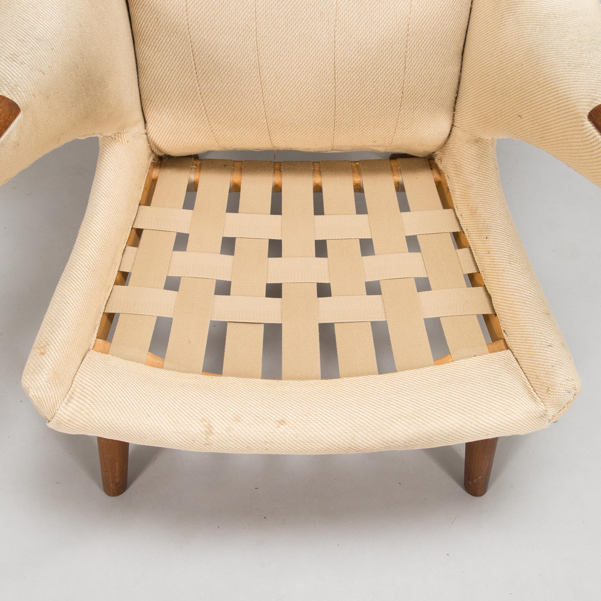 Hans J Wegner, fåtölj, "Bamse / Papa bear", AP-Stolen, Danmark, 1950-60-tal. Modellen formgiven år 1951.