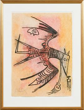 WIFREDO LAM, färglitografi, signerad och numrerad XV/L.