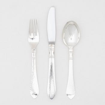 Georg Jensen, a sterling silver cutlery set, model "Antique/Continental", Copenhagen, Denmark, after 1945 (24 pieces).