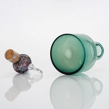 Kaj Franck, karaff, modell 1502, "Tuppflaska" signerad K. Franck Nuutajärvi Notsjö -60.