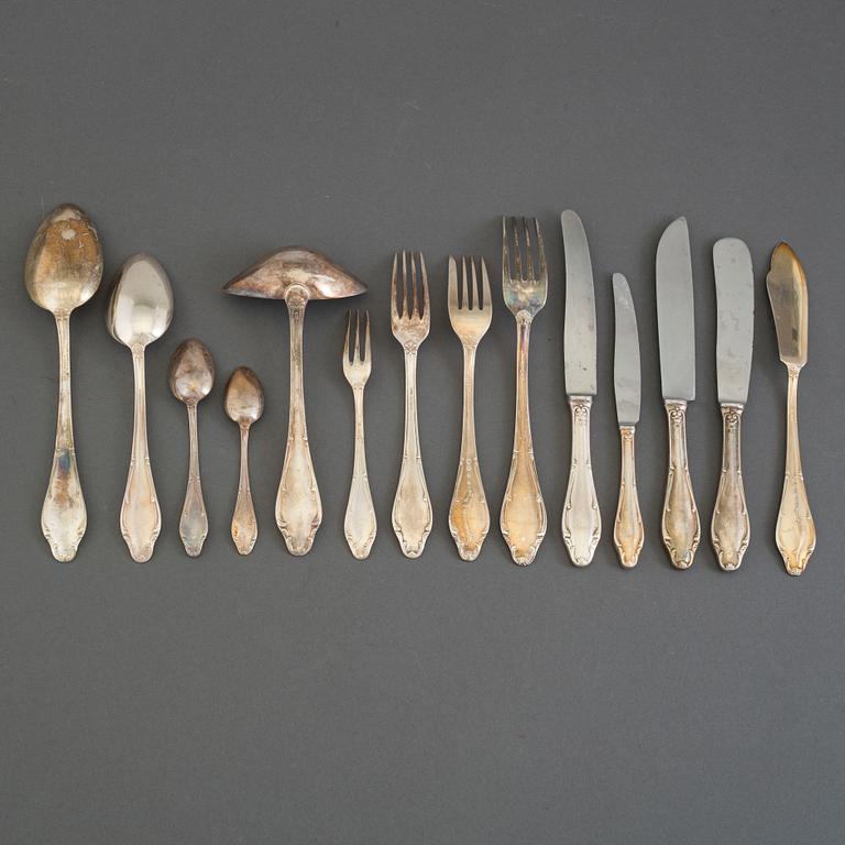 132 pcs of silver cutlery, 1930's.