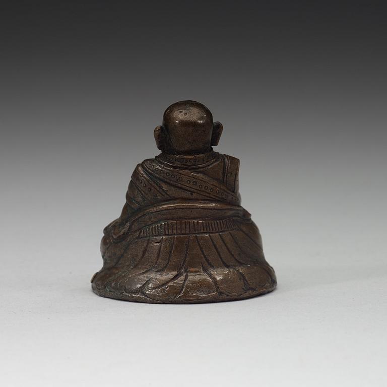 LAMA, patinerad kopparlegering. Tibet, 1700-tal.