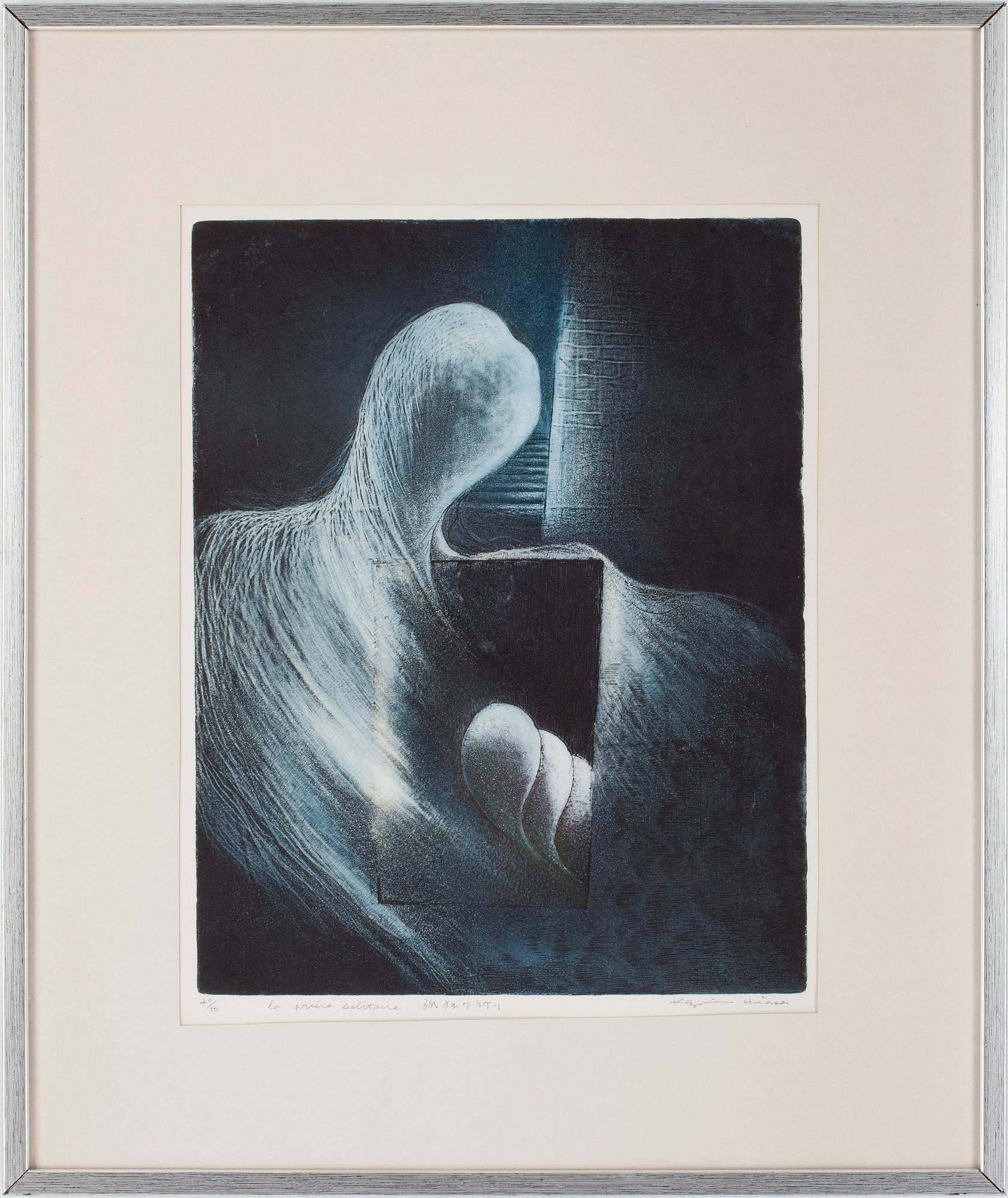 OKÄND KONSTNÄR, etsningar 6 st, Japan, otydl. signatur, numrerade.